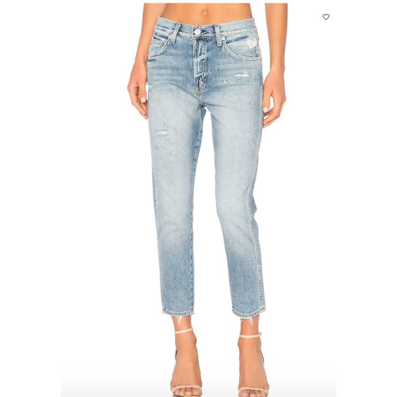 AMO Women Ace Starboard Destroy Ankle Jeans Size 27 Cotton Button Fly - Picture 1 of 13